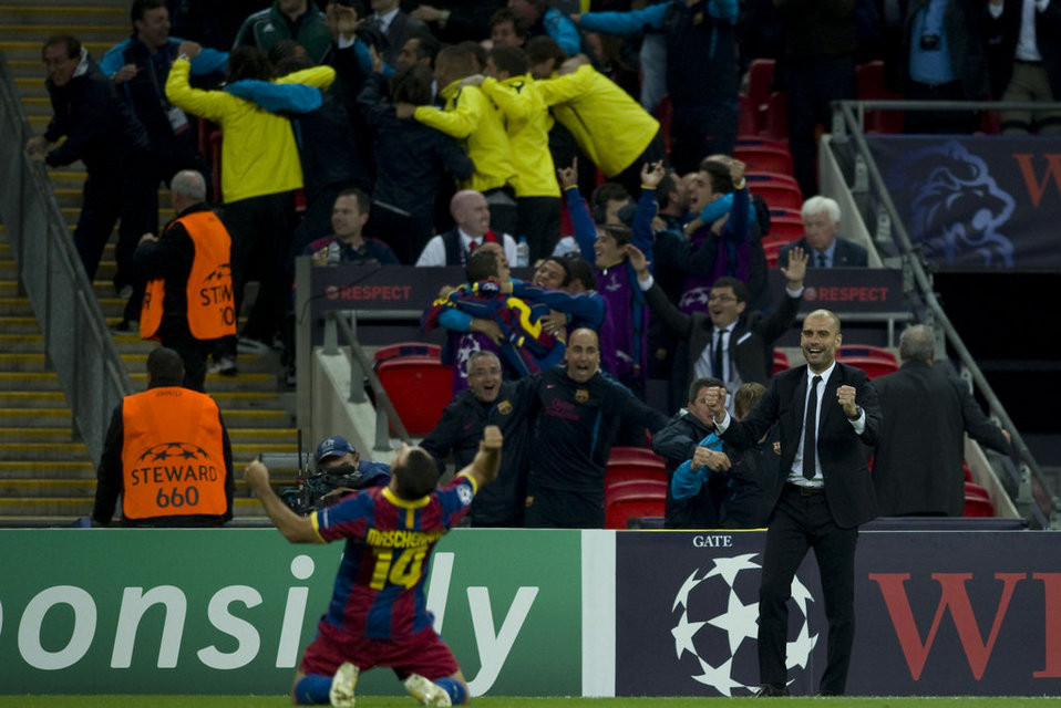 Tại Wembley năm 2011 diễn ra trận chung kết Champions League giữa Barca – MU. Và một lần nữa, chiến thắng thuộc về đoàn quân của Guardiola (tỷ số 3-1).