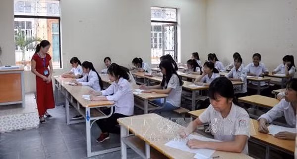 Học sinh thi vào lớp 10 ở Bình Thuận còn hơn một tháng ôn tập (Ảnh minh họa: TTXVN).
