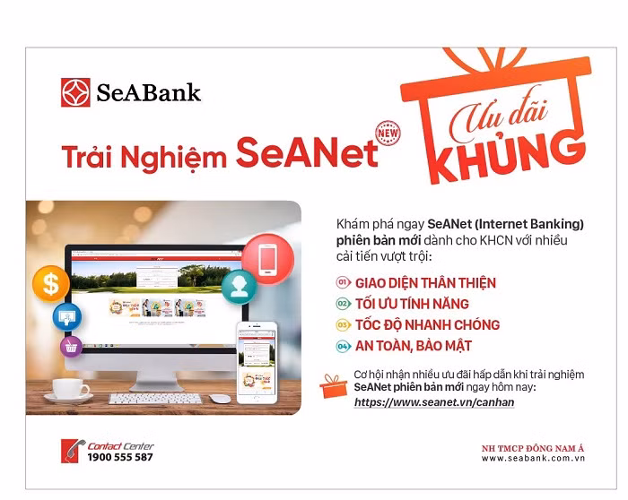 Seabank giới thiệu phiên bản Internet banking hoàn toàn mới. Seabank giới thiệu phiên bản Internet banking hoàn toàn mới.