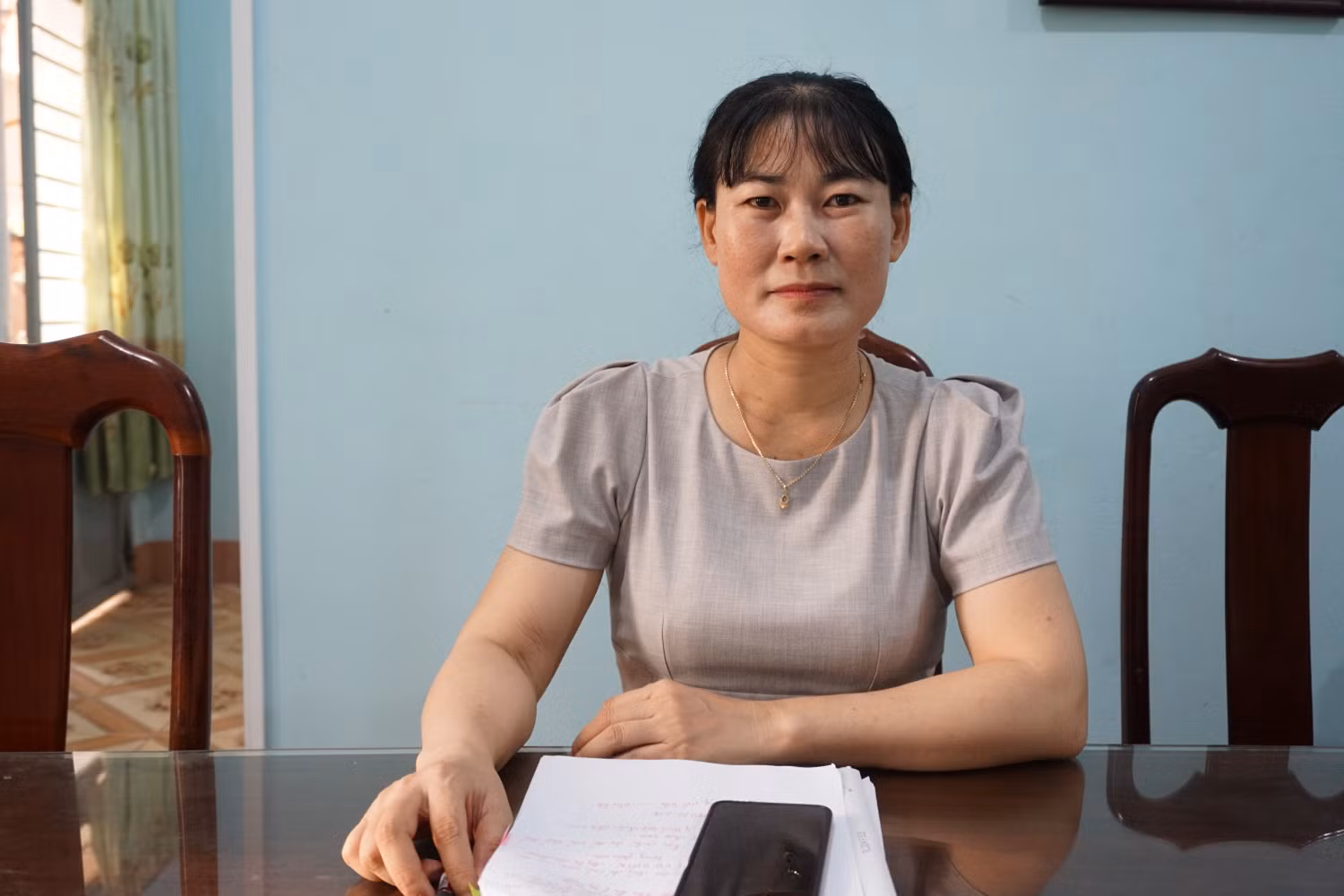 Cô Nguyễn Thị Chín – Phó Hiệu trưởng Trường Trung học cơ sở Đoàn Thị Điểm. Ảnh: Nguyên Phương