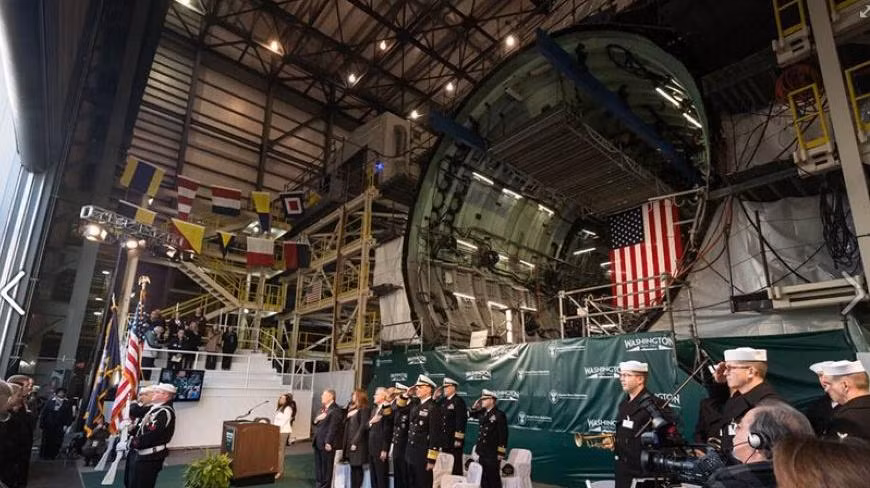Mỹ khởi công chế tạo tàu ngầm USS Washington SSN 787 Mỹ khởi công chế tạo tàu ngầm USS Washington SSN 787