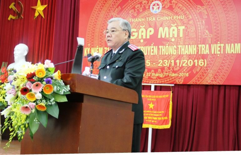 Tổng Thanh tra Chính phủ Phan Văn Sáu: "Ngành Thanh tra vẫn giữ vững và phát huy truyền thống tiếp tục có những đóng góp quan trọng trong quá trình phát triển đất nước". (Ảnh: HH/ Thanhtra.com.vn)