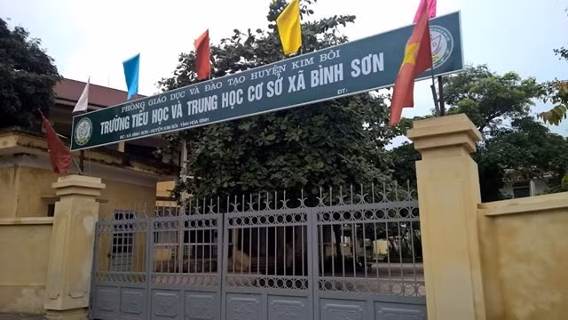 Trường Tiểu học và Trung học cơ sở xã Bình Sơn. (Ảnh: CTV) Trường Tiểu học và Trung học cơ sở xã Bình Sơn. (Ảnh: CTV)