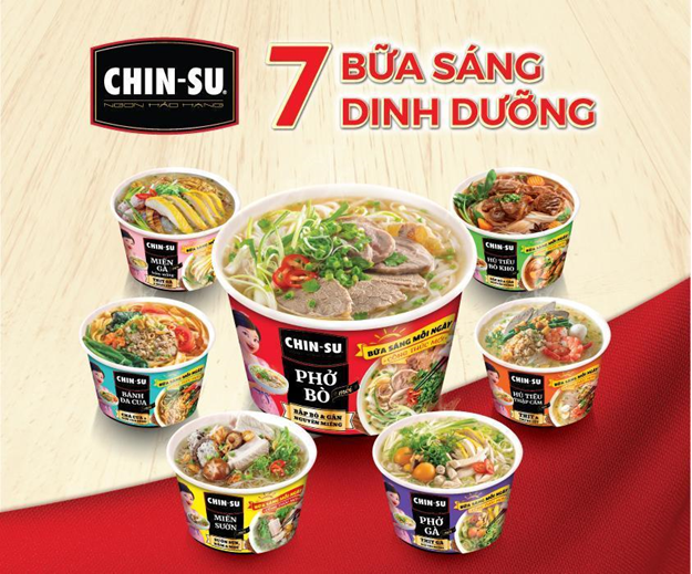 Dù nấu nhanh gọn tại nhà hay mang đi công tác xa, người tiêu dùng đều có thể tìm thấy hương vị thuần Việt của các món ngon trên khắp dải đất chữ S: từ phở bò, phở gà, bánh đa cua, đến hủ tiếu thập cẩm, hủ tiếu bò kho, miến gà hầm măng, miến sườn. Dù nấu nhanh gọn tại nhà hay mang đi công tác xa, người tiêu dùng đều có thể tìm thấy hương vị thuần Việt của các món ngon trên khắp dải đất chữ S: từ phở bò, phở gà, bánh đa cua, đến hủ tiếu thập cẩm, hủ tiếu bò kho, miến gà hầm măng, miến sườn.