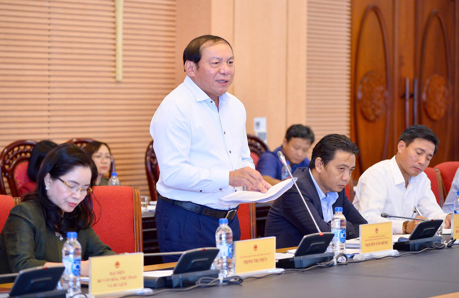 Bộ trưởng Bộ Văn hóa, Thể thao và Du lịch Nguyễn Văn Hùng. Ảnh: Cổng thông tin điện tử Quốc hội Bộ trưởng Bộ Văn hóa, Thể thao và Du lịch Nguyễn Văn Hùng. Ảnh: Cổng thông tin điện tử Quốc hội