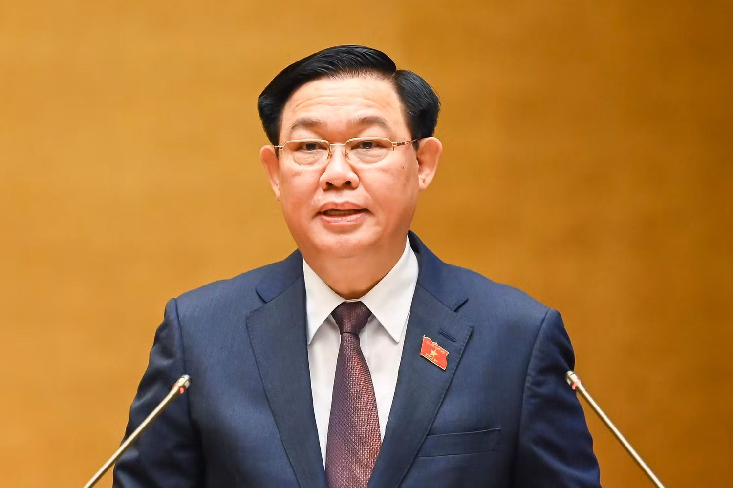 Chủ tịch Quốc hội Vương Đình Huệ phát biểu khai mạc Kỳ họp thứ 4, Quốc hội khóa XV. Ảnh Cổng thông tin điện tử Quốc hội