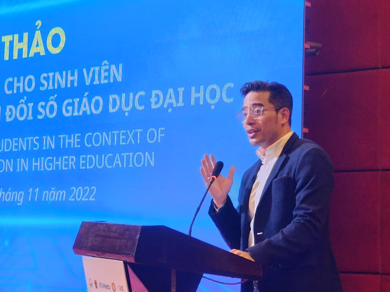 Ông Ruici Tio - Quản lý Chương trình Chính sách, Khu vực Châu Á - Thái Bình Dương, Tập đoàn Meta đánh giá cao những đổi mới của giáo dục Việt Nam trong đó có chuyển đổi số. Ảnh: Hoài Linh Ông Ruici Tio - Quản lý Chương trình Chính sách, Khu vực Châu Á - Thái Bình Dương, Tập đoàn Meta đánh giá cao những đổi mới của giáo dục Việt Nam trong đó có chuyển đổi số. Ảnh: Hoài Linh
