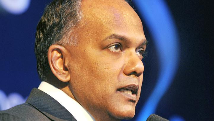 Ngoại trưởng Singapore Shanmugam, ảnh: The Straits Times.