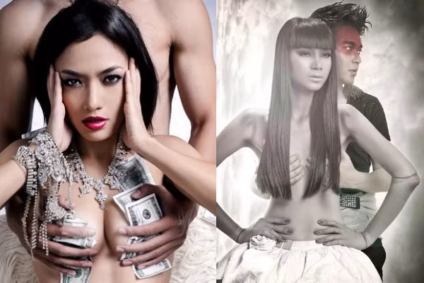 Tiền bạc và đàn ông Tina Tình táo bạo với bộ ngực "ăn" tiền, còn siêu mẫu Hạ Vy lại được Phan Anh - anh trai của MC Tuấn Tú hờ hững ôm từ đằng sau. Tiền bạc và đàn ông Tina Tình táo bạo với bộ ngực "ăn" tiền, còn siêu mẫu Hạ Vy lại được Phan Anh - anh trai của MC Tuấn Tú hờ hững ôm từ đằng sau.