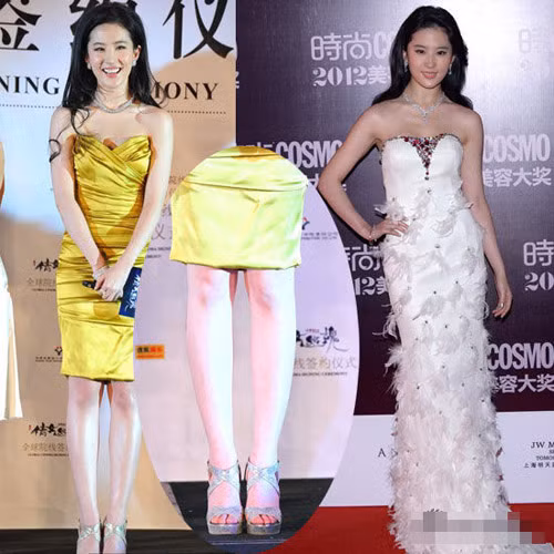 Lưu Diệc Phi cũng là một trong những sao Cbiz có đôi chân kém thon gọn. Một chiếc đầm quâydài khoe bờ vai ngọt ngào đồng thời khỏa lấp đi nhược điểm này là lựa chọn sáng suốt của “thần tiên tỷ tỷ” Lưu Diệc Phi cũng là một trong những sao Cbiz có đôi chân kém thon gọn. Một chiếc đầm quâydài khoe bờ vai ngọt ngào đồng thời khỏa lấp đi nhược điểm này là lựa chọn sáng suốt của “thần tiên tỷ tỷ”