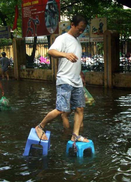 Biện pháp di chuyển khi đường ngập.