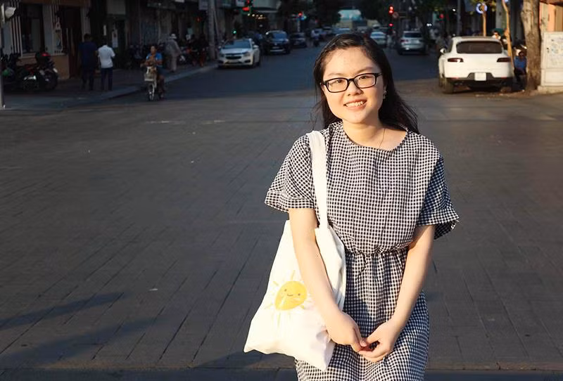 Nữ sinh Lìu Mỹ Duyên. (Ảnh: M.D)