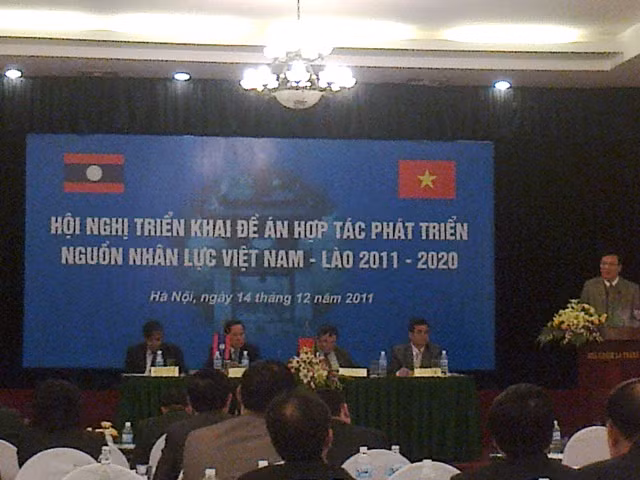 Hội nghị Hợp tác giáo dục giữa Việt Nam và Lào sáng nay tại Hà Nội. Ảnh Xuân Trung Hội nghị Hợp tác giáo dục giữa Việt Nam và Lào sáng nay tại Hà Nội. Ảnh Xuân Trung