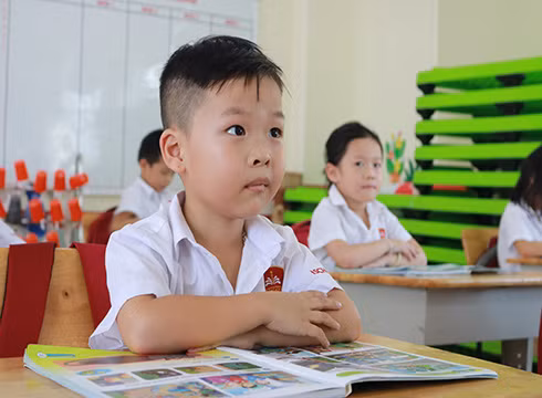 Bảo Chung là học sinh lớp 1A6 tại iSchool Hà Tĩnh (ảnh: iSchool)