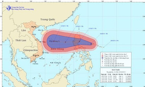 Ảnh chụp đường đi và vị trí cơn bão. Ảnh chụp đường đi và vị trí cơn bão.