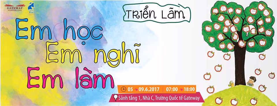 Triển lãm của học sinh Cánh Buồm. (Ảnh do tác giả cung cấp)