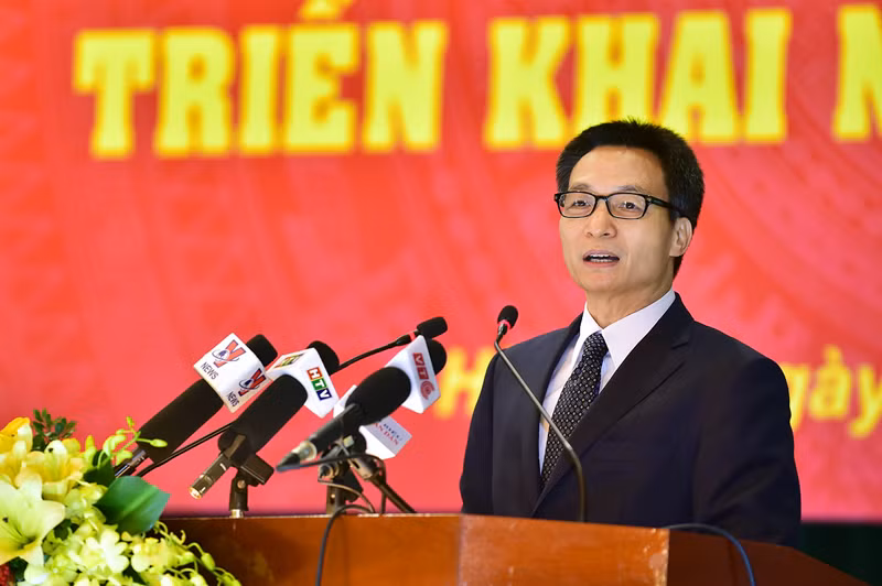 Phó Thủ tướng Vũ Đức Đam chia sẻ những thách thức của báo chí Việt Nam. (Ảnh: Báo chính phủ)