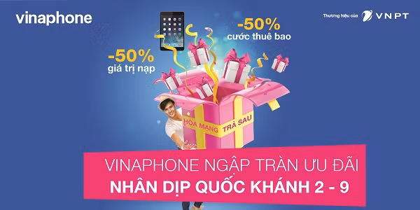 VinaPhone đưa ra nhiều ưu đãi hấp dẫn nhân dịp Quốc khánh. VinaPhone đưa ra nhiều ưu đãi hấp dẫn nhân dịp Quốc khánh.