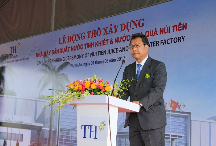 Ông Akira Fujiwara - Chuyên gia, Giám đốc khối Hải ngoại thuộc Maeda Corporation - phát biểu tại buổi lễ.