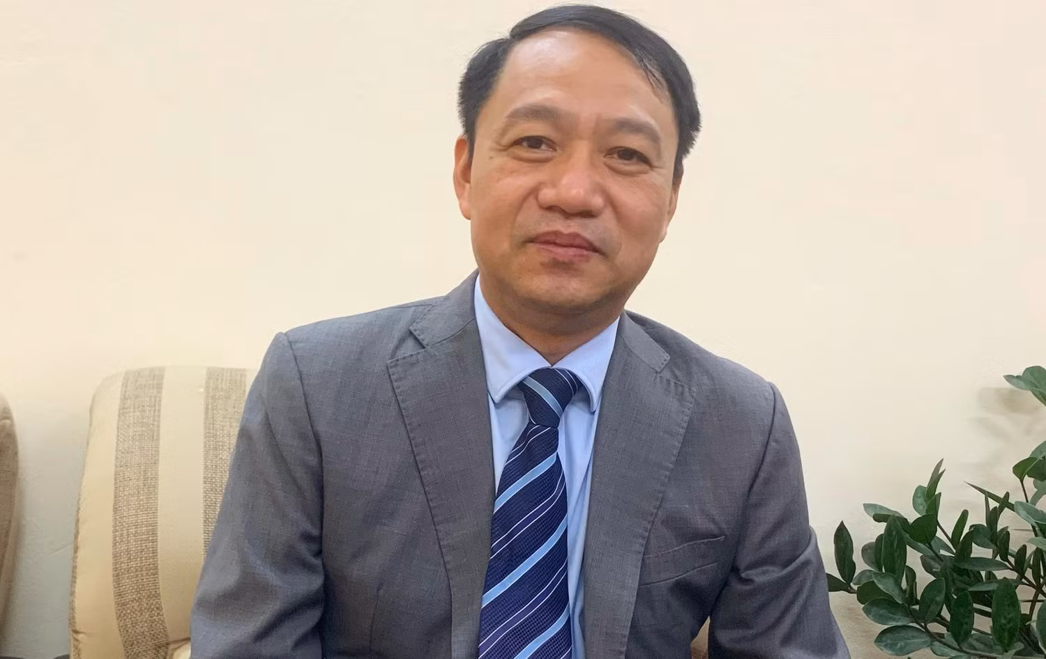 Tiến sĩ Hoàng Công Dụng, Phó Giám đốc Phụ trách Trung tâm Hỗ trợ đào tạo và Cung ứng nhân lực, Bộ Giáo dục và Đào tạo. (Ảnh: Cao Kim Anh)