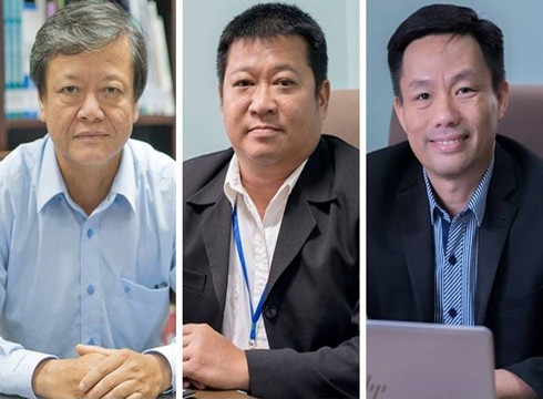 Phó Giáo sư Nguyễn Văn Ngãi, Thạc sĩ Nguyễn Trọng Duy và Phó Giáo sư Vũ Tường Thụy (trái sang phải)