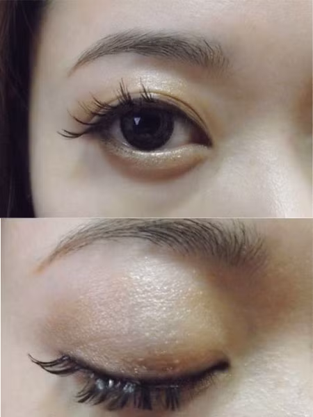 Mắt sau khi được gắn mi giả. Xem thêm: Trang điểm xinh / Bộ sưu tập váy chào hè 2012. Mắt sau khi được gắn mi giả. Xem thêm: Trang điểm xinh / Bộ sưu tập váy chào hè 2012.