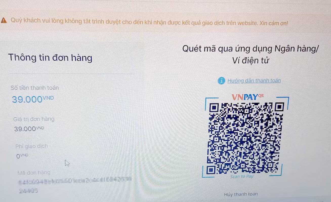 Sau khi xác thực tài khoản xong, người dùng sẽ kích hoạt tài khoản thông qua phương thức thanh toán trực tuyến hoặc thanh toán qua VNPAY. (Ảnh: NVCC) Sau khi xác thực tài khoản xong, người dùng sẽ kích hoạt tài khoản thông qua phương thức thanh toán trực tuyến hoặc thanh toán qua VNPAY. (Ảnh: NVCC)