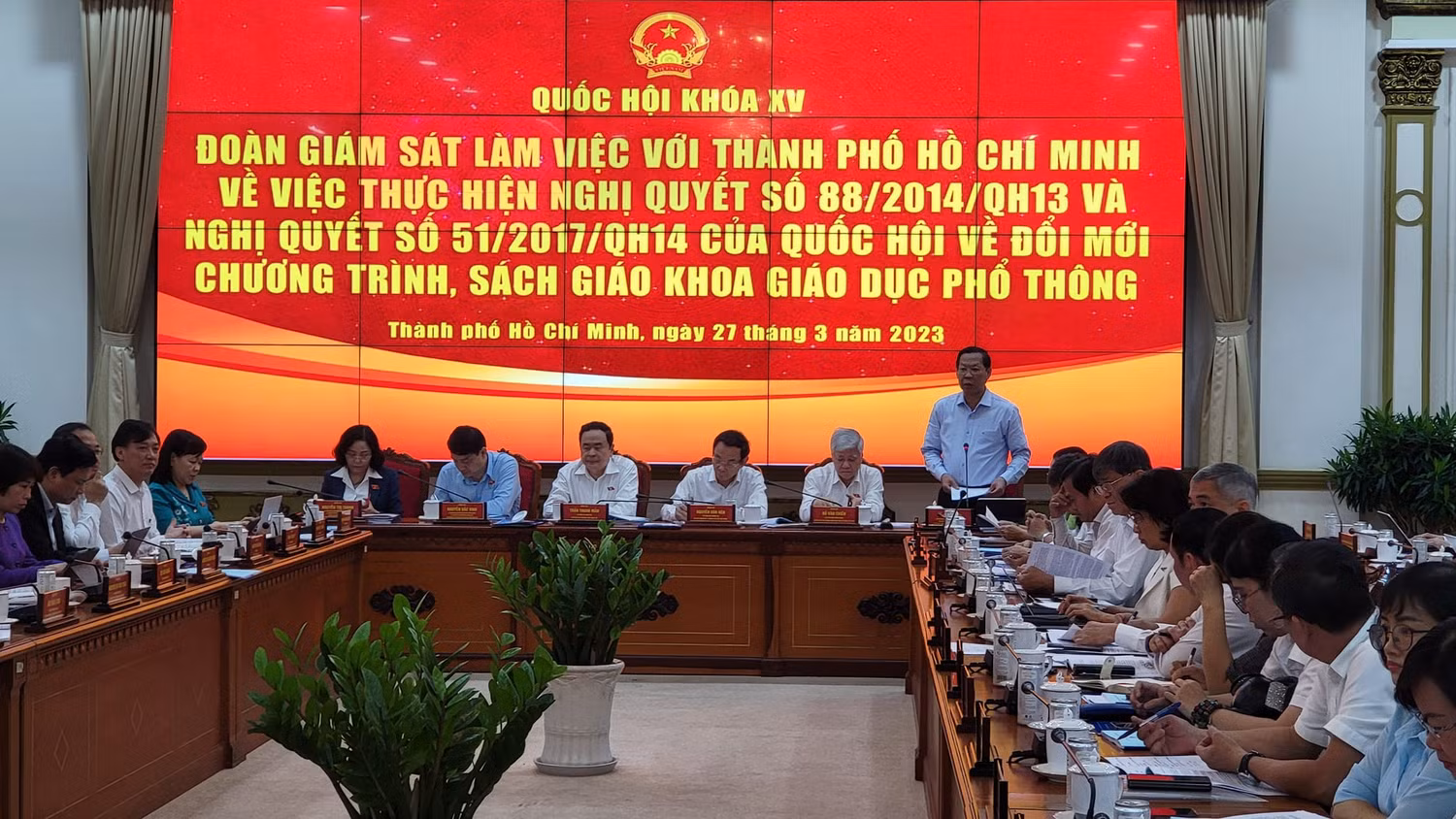 Ông Phan Văn Mãi - Chủ tịch Ủy ban Nhân dân Thành phố Hồ Chí Minh phát biểu (ảnh: P.L)