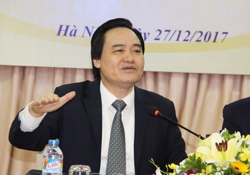 Bộ trưởng Nhạ nêu quyết tâm, từ năm 2018, học sư phạm phải là những học sinh ưu tú nhất (Ảnh: Bộ Giáo dục và Đào tạo)