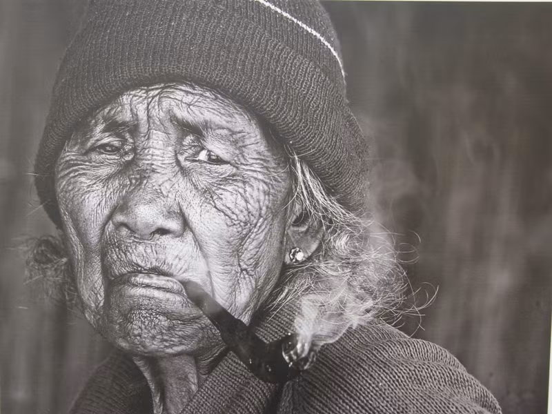 Tác phẩm "Bà lão ngậm tẩu" của tác giả Đặng Đăng Khoa.