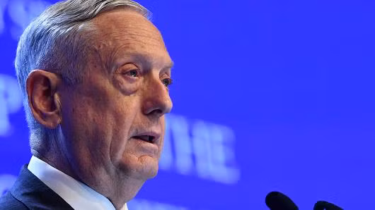 Bộ trưởng Quốc phòng Mỹ James Mattis tại Đối thoại Shangri-la năm nay, ảnh: CNBC. Bộ trưởng Quốc phòng Mỹ James Mattis tại Đối thoại Shangri-la năm nay, ảnh: CNBC.