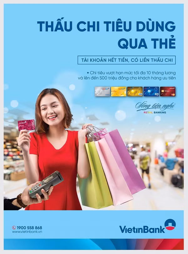 Vay thấu chi qua thẻ VietinBank lên đến 500 triệu đồng. Vay thấu chi qua thẻ VietinBank lên đến 500 triệu đồng.