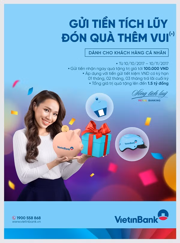 Nhận quà khi gửi tiền tiết kiệm tại VietinBank ảnh 1