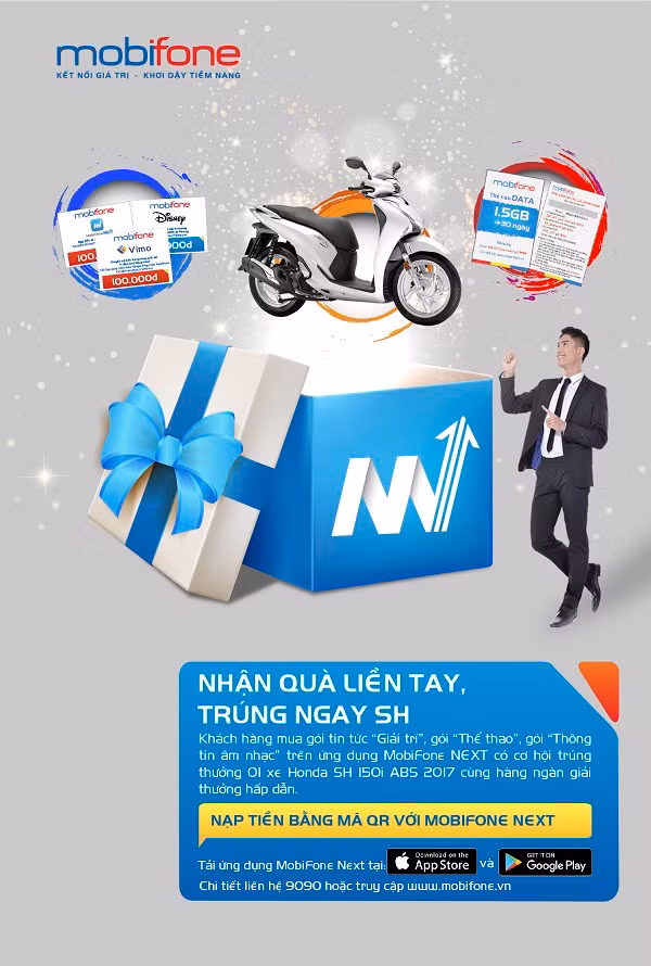 Từ 3/10 - 30/12/2017, ngoài chương trình quay thưởng miễn phí sau mỗi lần nạp tiền, khách hàng còn có thể tham gia chương trình “Nhận quà liền tay”.