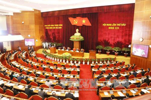 Quang cảnh Hội nghị Trung ương 6 khoá XII. Ảnh: Phương Hoa/TTXVN