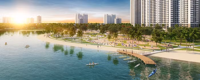 VinCity Sportia với hệ thống tiện ích cảnh quan được đầu tư bài bản.