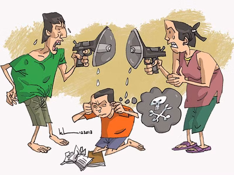 Cha mẹ cãi vã, ly hôn sẽ khiến tâm lý của con trẻ bị ảnh hưởng (Ảnh minh họa: Sài Gòn Tiếp Thị).