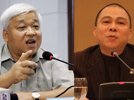 Đến trước khi thôi làm thành viên HĐQT của ACB, vợ chồng ông Nguyễn Đức Kiên và ba em của ông nắm giữ 9,71% cổ phần của ACB. Trong đó, ông Kiên nắm giữ 3,75% và bà Đặng Ngọc Lan – vợ ông Kiên – nắm giữ 4,11%. Ảnh: Bầu Kiên và ông Phạm Nhật Vũ - Chủ tịch AVG. Đến trước khi thôi làm thành viên HĐQT của ACB, vợ chồng ông Nguyễn Đức Kiên và ba em của ông nắm giữ 9,71% cổ phần của ACB. Trong đó, ông Kiên nắm giữ 3,75% và bà Đặng Ngọc Lan – vợ ông Kiên – nắm giữ 4,11%. Ảnh: Bầu Kiên và ông Phạm Nhật Vũ - Chủ tịch AVG.