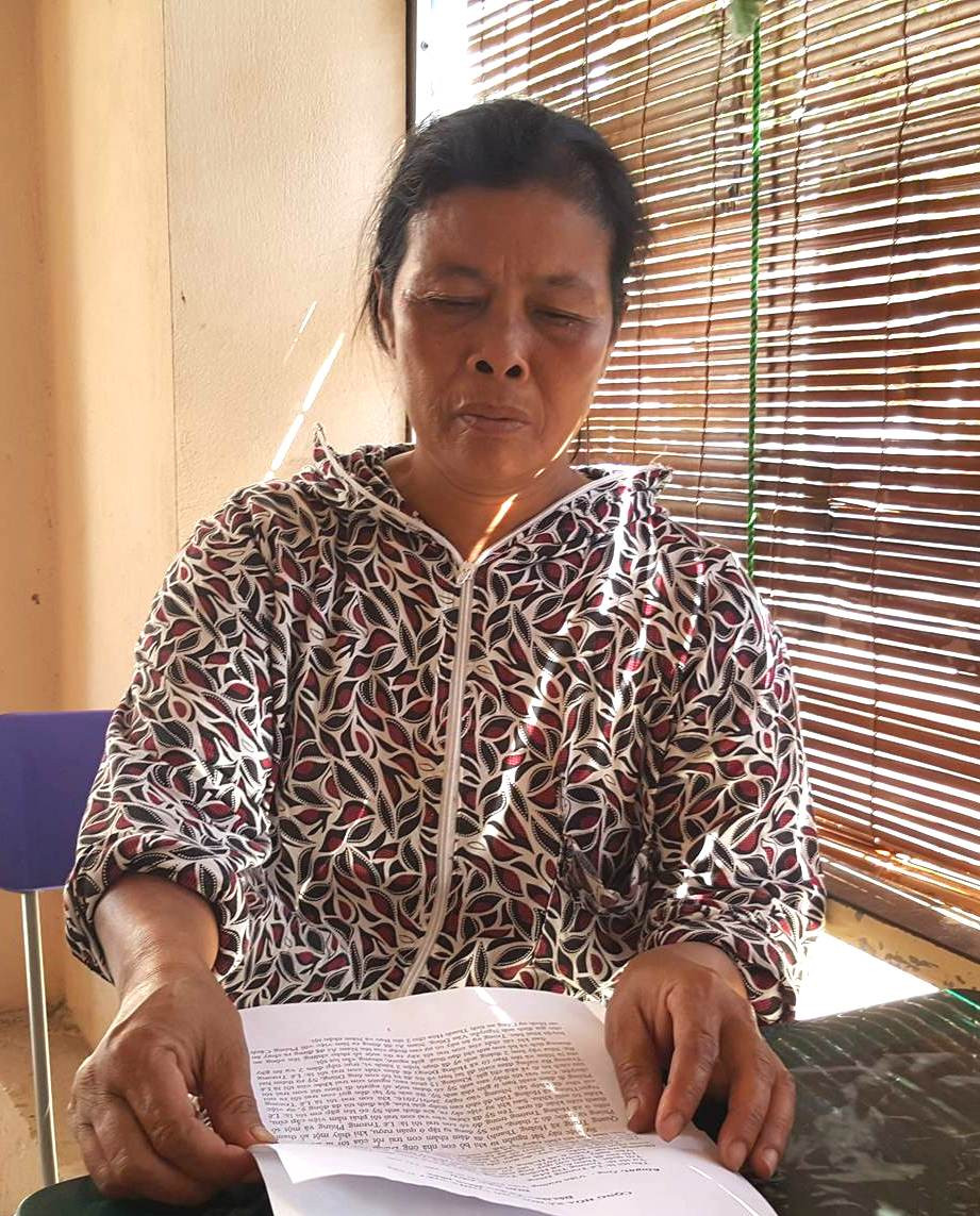 Khuôn mặt khắc khổ của bà Trương Thị Mai có con bị giết "nhầm" nhưng đến nay kẻ chủ mưu vẫn nhởn nhơ ngoài vòng pháp luật. Ảnh Hải Ninh