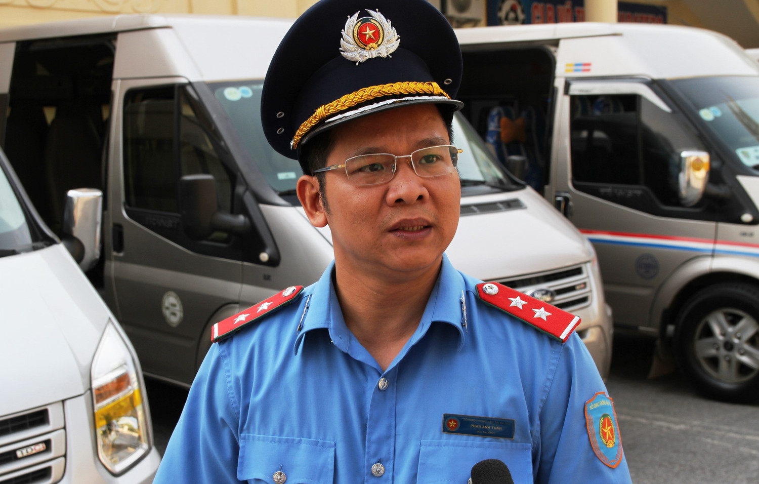 Ông Phan Anh Tuấn, Đội trưởng Đội thanh tra giao thông Cầu Giấy cho biết