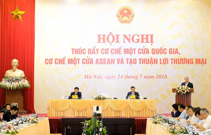 Hội nghị trực tuyến về "Thúc đẩy cơ chế một cửa quốc gia, cơ chế một cửa ASEAN và tạo thuận lợi thương mại.