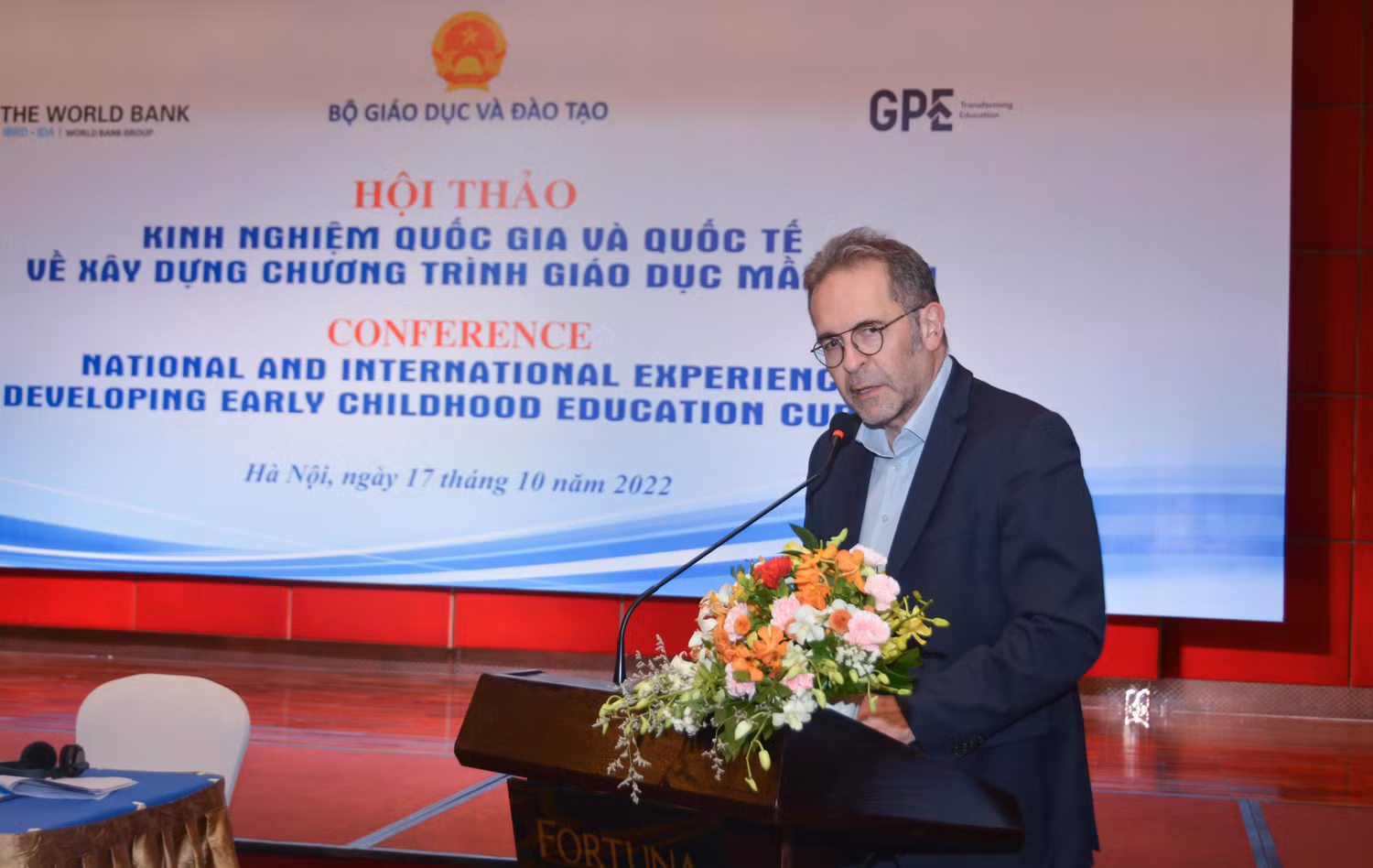 Quyền Giám đốc điều hành Ngân hàng Thế giới tại Việt Nam Christophe Lemiere trao đổi tại Hội thảo. Ảnh: Bộ Giáo dục và Đào tạo Quyền Giám đốc điều hành Ngân hàng Thế giới tại Việt Nam Christophe Lemiere trao đổi tại Hội thảo. Ảnh: Bộ Giáo dục và Đào tạo