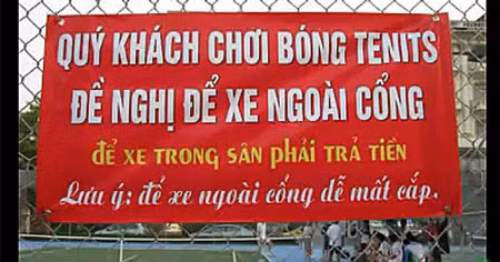 Thế này thì ai dám để xe ngoài cổng. Ảnh: Internet