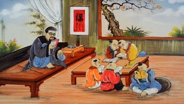 Thầy đồ và các học trò xưa (Tranh minh họa, nguồn: Báo Giao thông Vận tải). Thầy đồ và các học trò xưa (Tranh minh họa, nguồn: Báo Giao thông Vận tải).