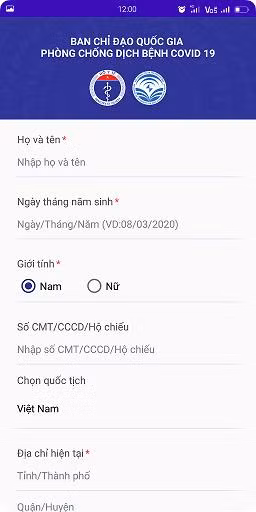 Ứng dụng khai báo y tế NCOVI Ứng dụng khai báo y tế NCOVI