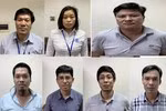 7 đối tượng đã bị bắt giữ trong đó có Nguyễn Nhật Cảm, Giám đốc Trung tâm Kiểm soát bệnh tật (CDC) thuộc Sở Y tế, thành phố Hà Nội. (Ảnh: Congluan.vn)