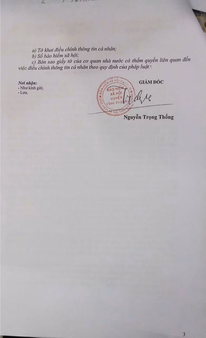 Văn bản đề nghị điều chỉnh thông tin nhà giáo của cơ quan Bảo hiểm xã hội
