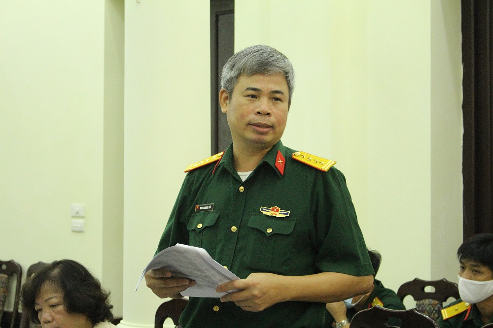 Phó giáo sư, Tiến sĩ Dương Quang Hiển, Viện Khoa học Xã hội nhân văn quân sự. (Ảnh: Kim Anh)