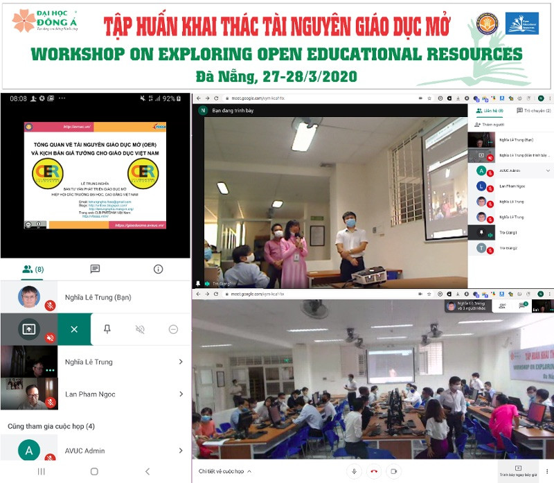 Hiệp hội Các trường đại học, cao đẳng Việt Nam tổ chức khóa Tập huấn khai thác tài nguyên Giáo dục Mở đầu tiên tại Trường Đại học Đông Á. Hiệp hội Các trường đại học, cao đẳng Việt Nam tổ chức khóa Tập huấn khai thác tài nguyên Giáo dục Mở đầu tiên tại Trường Đại học Đông Á.