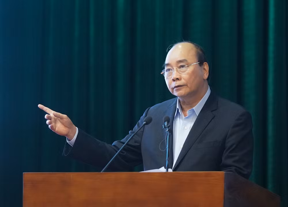 Thủ tướng Nguyễn Xuân Phúc phát biểu tại cuộc làm việc. (Ảnh: VGP) Thủ tướng Nguyễn Xuân Phúc phát biểu tại cuộc làm việc. (Ảnh: VGP)